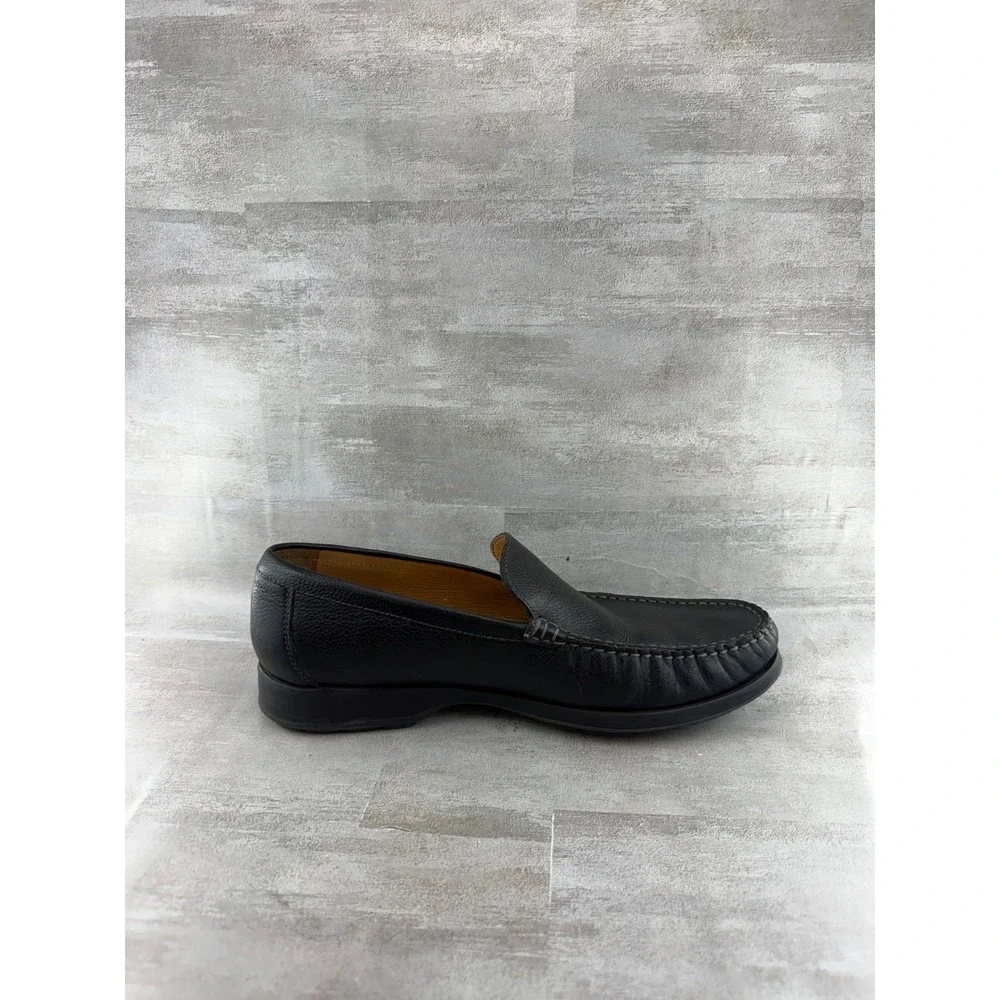 Mephisto Air-Relax Men Black Pebbled Leather Moc Toe Loafers Size US 9